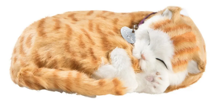 Gato De Pelúcia Que Respira Orange Tabby Perfect Petz