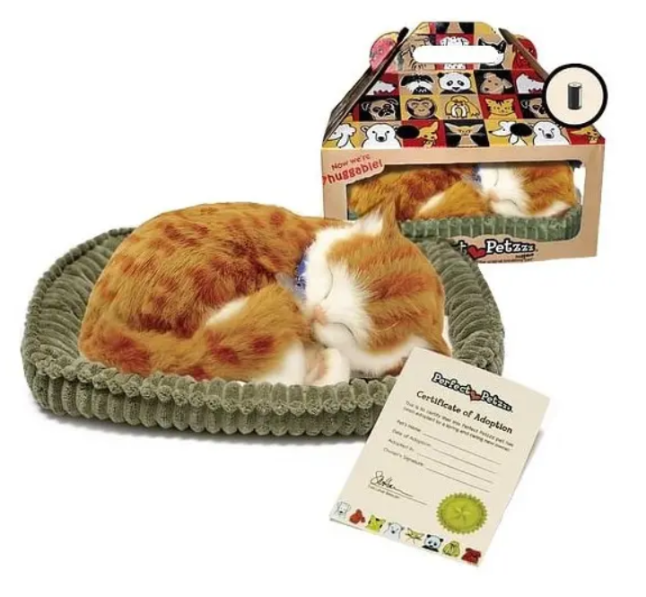 Gato De Pelúcia Que Respira Orange Tabby Perfect Petz