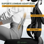 Cadeira Escritório Ergonômica Com Suporte Lombar Estofado Mesh