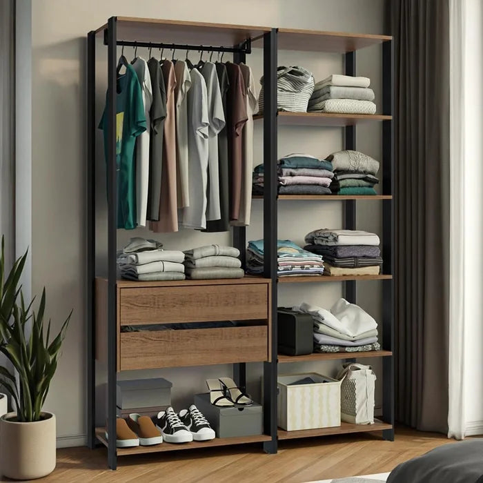 Guarda Roupa Closet Industrial 1 prateleira 2 gavetas |PROMOCAO|