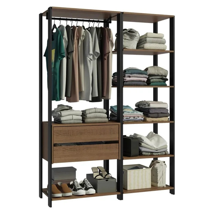 Guarda Roupa Closet Industrial 1 prateleira 2 gavetas |PROMOCAO|