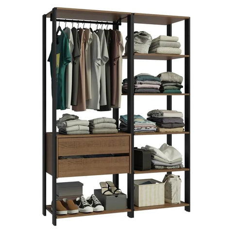 Guarda Roupa Closet Industrial 1 prateleira 2 gavetas |PROMOCAO|