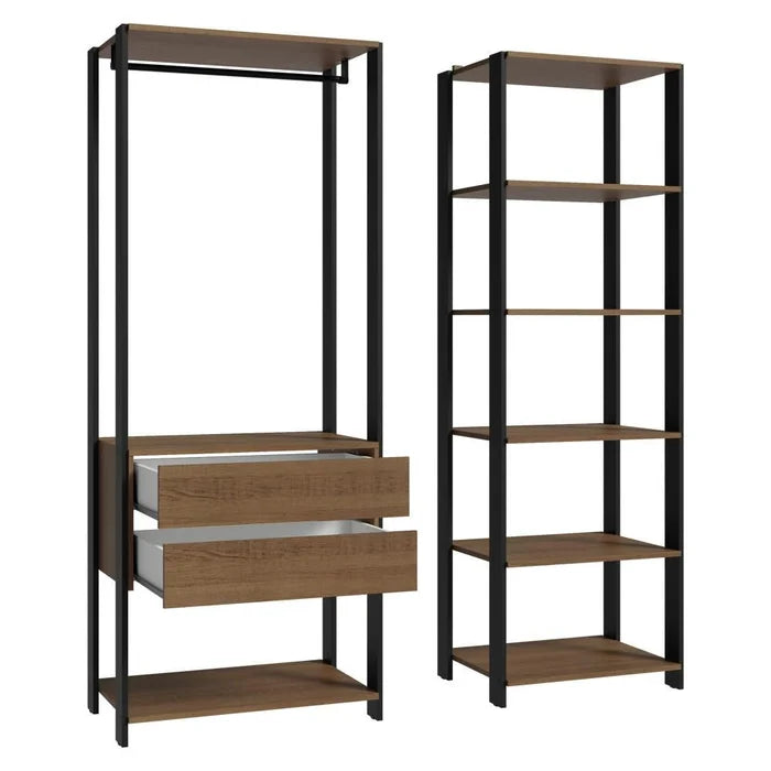 Guarda Roupa Closet Industrial 1 prateleira 2 gavetas |PROMOCAO|