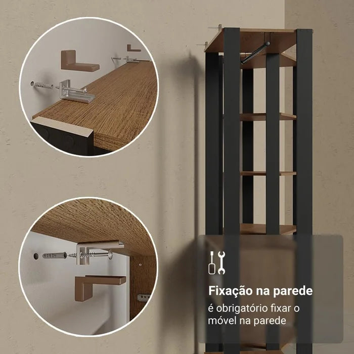 Guarda Roupa Closet Industrial 1 prateleira 2 gavetas |PROMOCAO|