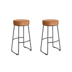 Kit 2 Banquetas Altas Nice Aço Industrial Bege