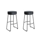 Kit com 2 Banquetas Industrial Altas Rivvera em Aço Preto