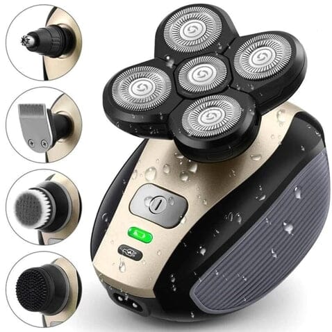 Barbeador e Aparador Elétrico 5 em 1 à Prova d' Água