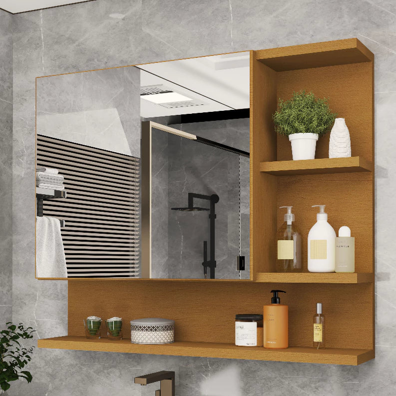 Espelheira para Banheiro 1 Portas 2 Prateleiras Nature |Promocao|