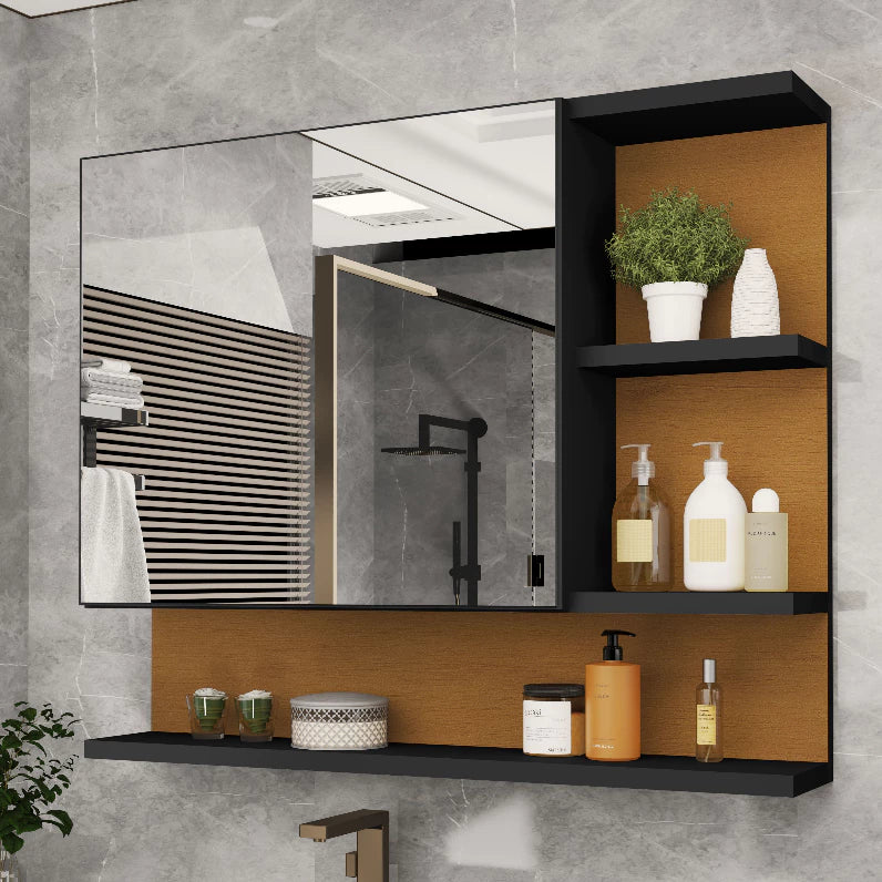 Espelheira para Banheiro 1 Portas 2 Prateleiras Nature |Promocao|