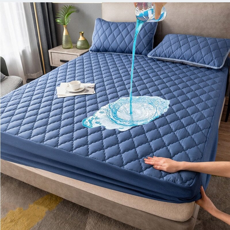 Lençol Impermeável Matelassê com 2 Fronhas Microfibra Lux