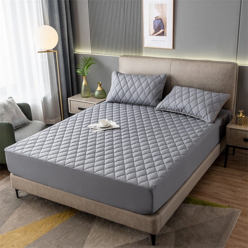 Lençol Impermeável Matelassê com 2 Fronhas Microfibra Lux
