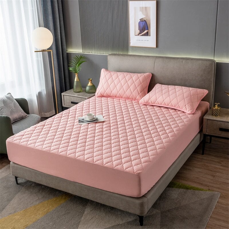 Lençol Impermeável Matelassê com 2 Fronhas Microfibra Lux