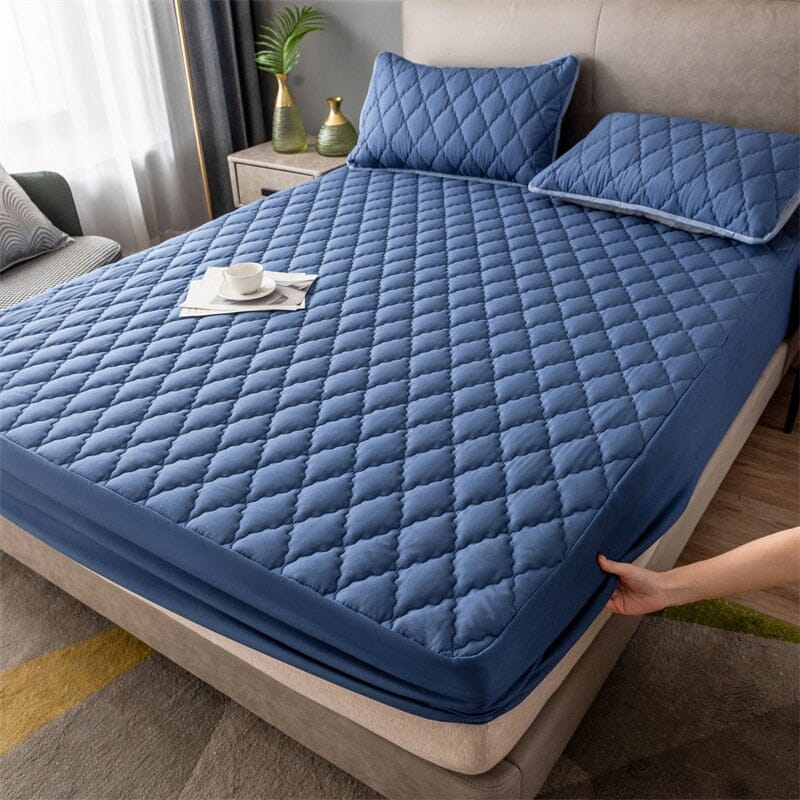 Lençol Impermeável Matelassê com 2 Fronhas Microfibra Lux
