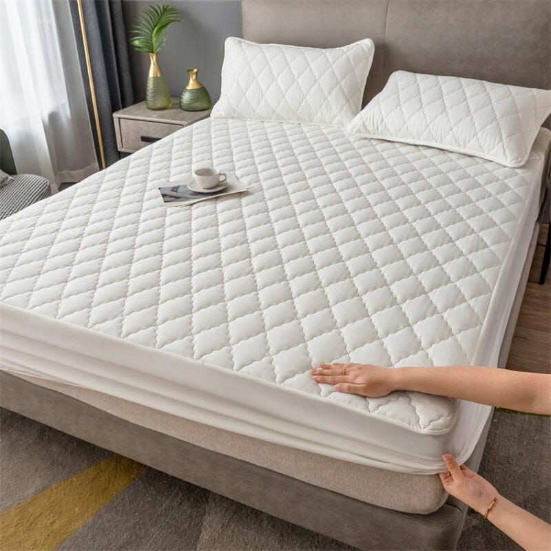 Lençol Impermeável Matelassê com 2 Fronhas Microfibra Lux