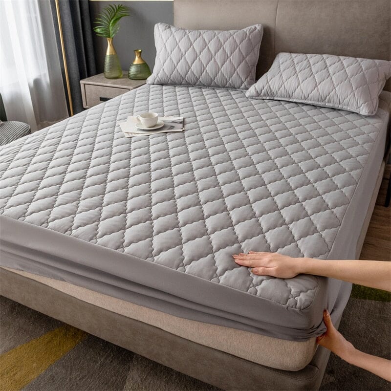 Lençol Impermeável Matelassê com 2 Fronhas Microfibra Lux