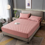 Lençol Impermeável Matelassê com 2 Fronhas Microfibra Lux
