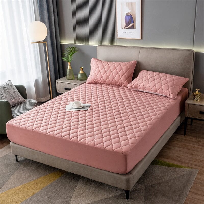 Lençol Impermeável Matelassê com 2 Fronhas Microfibra Lux