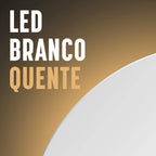 Espelho Decorativo Redondo para Escritório Sala Quarto Banheiro c/ Led 60cm 50cm 40cm 30cm + Suporte