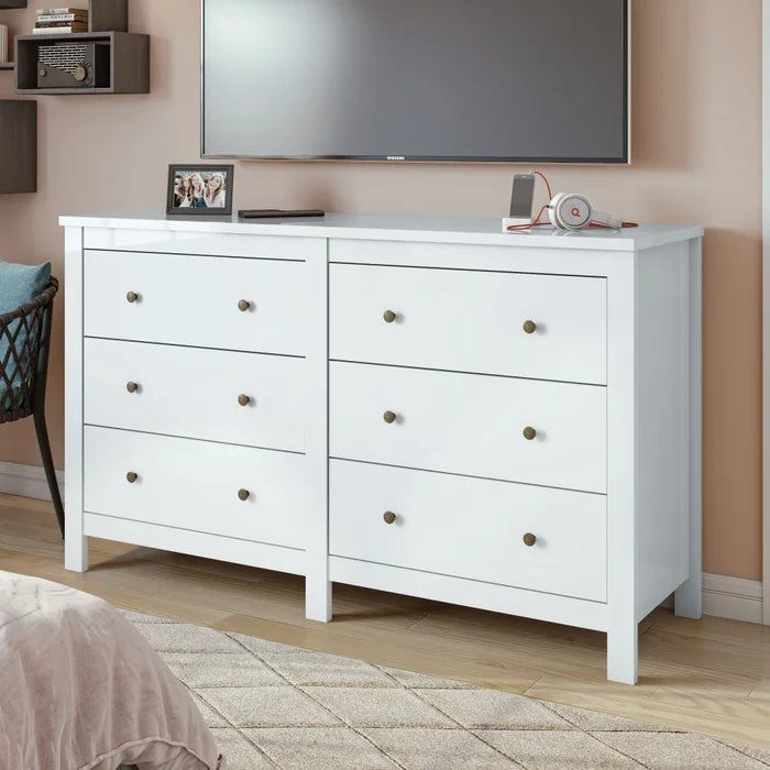 Cômoda 6 Gavetas Maggiore New Espresso Móveis Branco