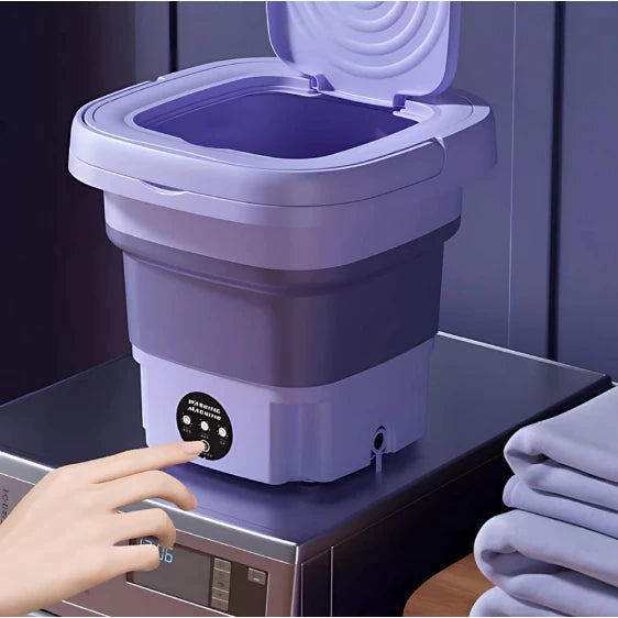 Mini Máquina de Lavar Roupa Portátil - Dobrável, Automática 110v/220v para Viagem