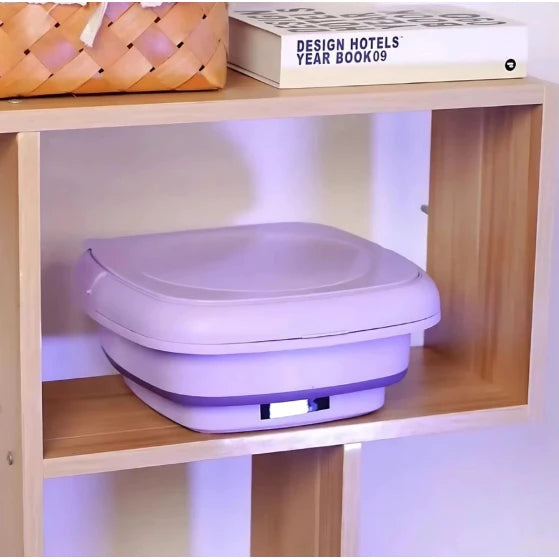 Mini Máquina de Lavar Roupa Portátil - Dobrável, Automática 110v/220v para Viagem