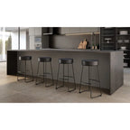 Kit com 2 Banquetas Industrial Altas Rivvera em Aço Preto