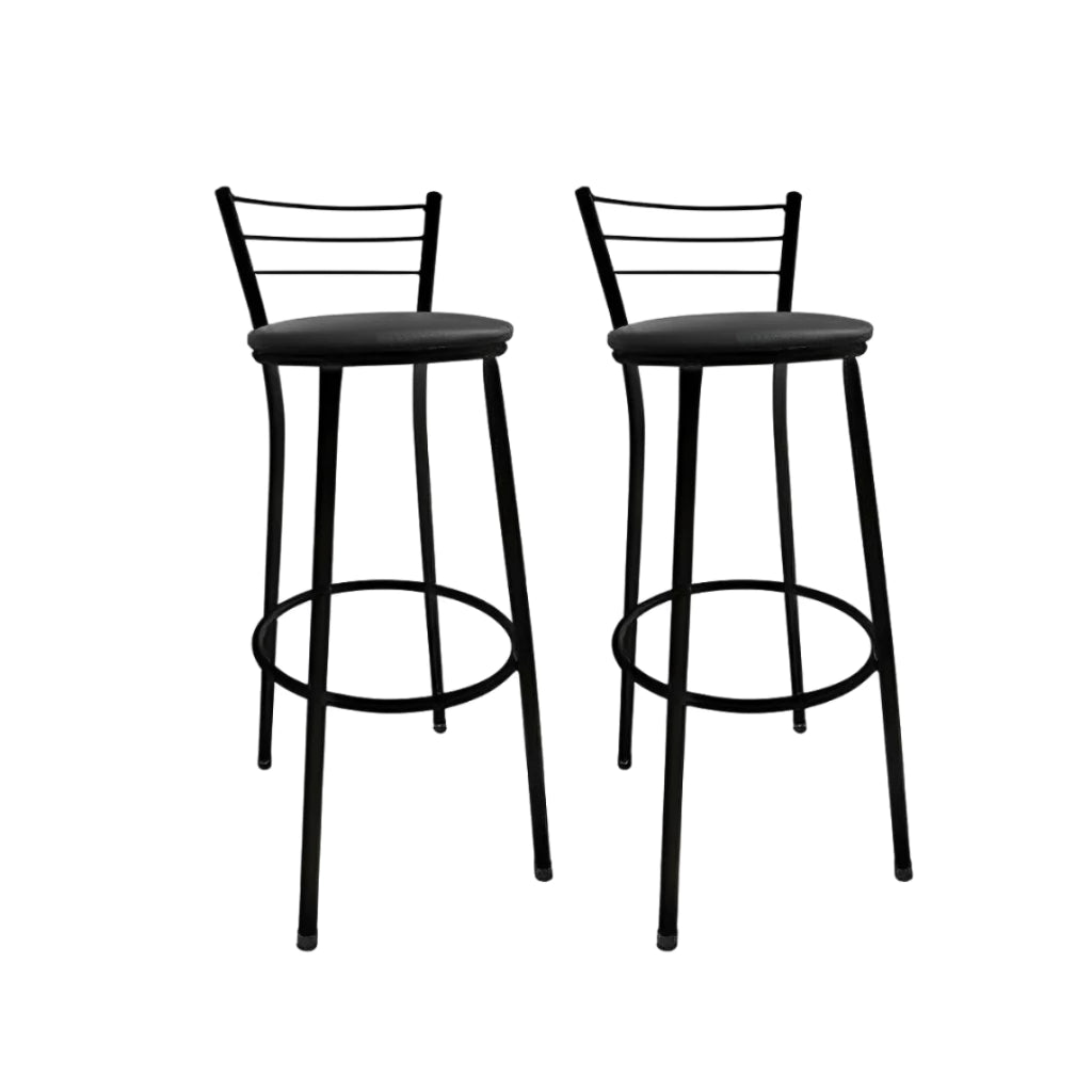 Kit com 02 Banquetas Alta Bistrô Bancos Bancada Cozinha Americana Bar Balcão