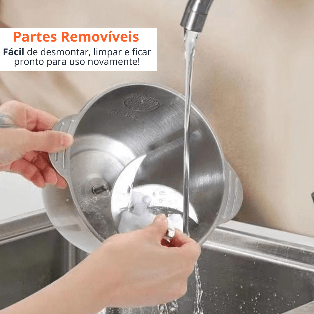 Triturador e Moedor Profissional  3 em 1 de Alimentos em Inox - UltraMixer