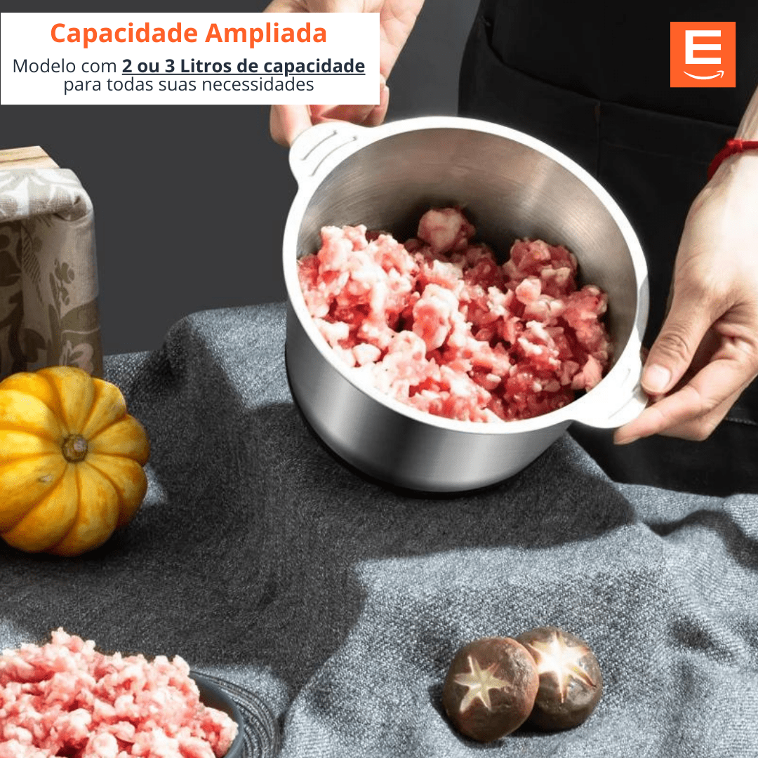 Triturador e Moedor Profissional  3 em 1 de Alimentos em Inox - UltraMixer